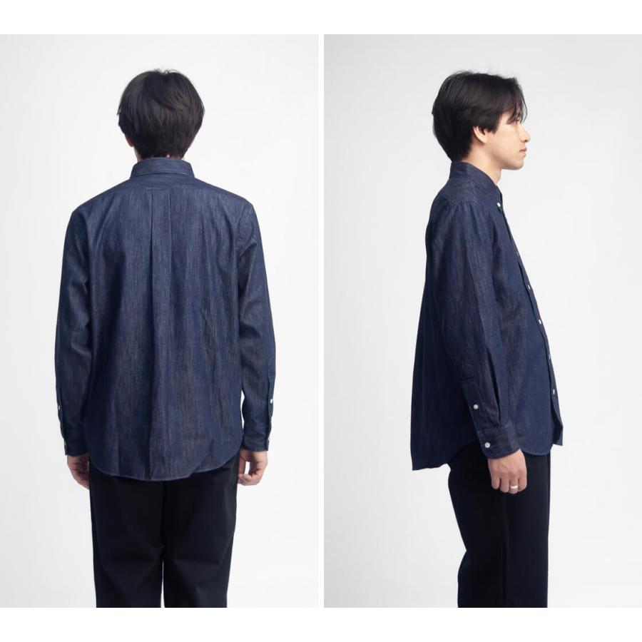 日本製 denim シャツ MANUAL ALPHABET（マニュアルアルファベット） デニムシャツ ボタン