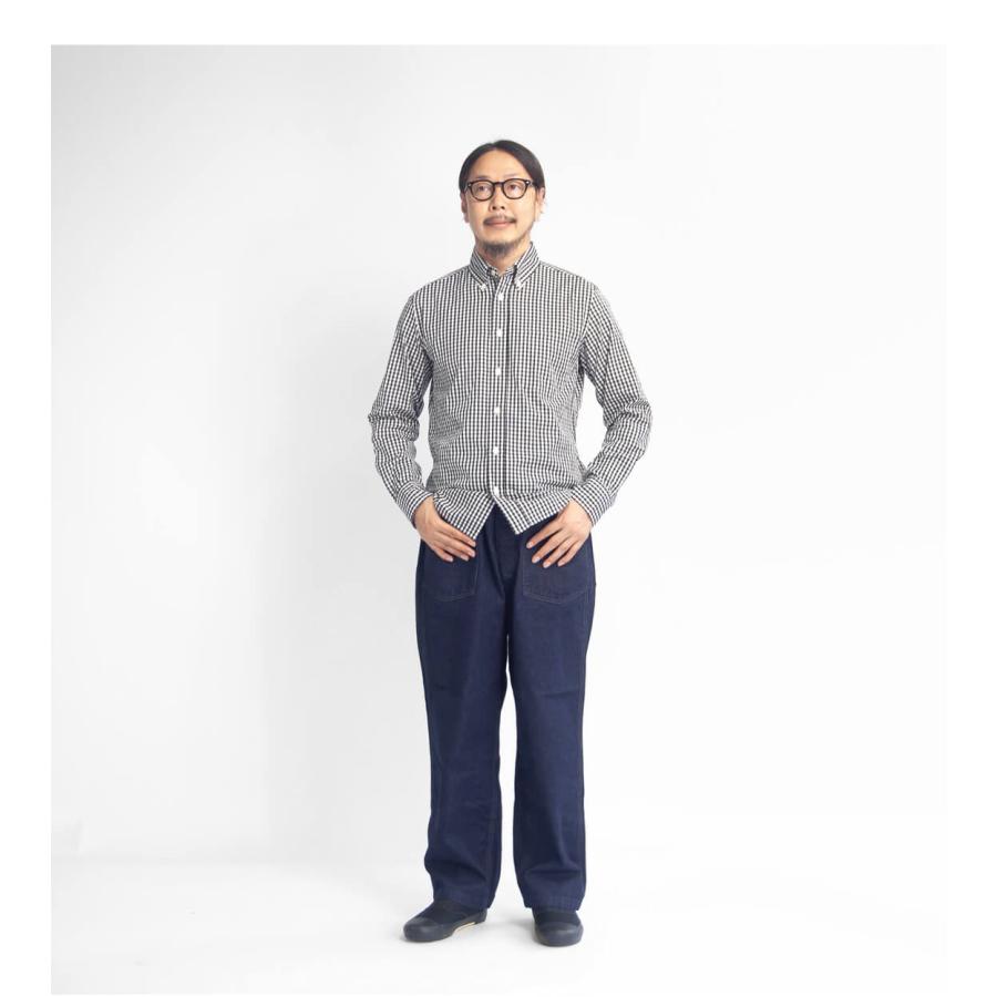 MANUAL ALPHABET（マニュアルアルファベット） ギンガムチェックシャツ