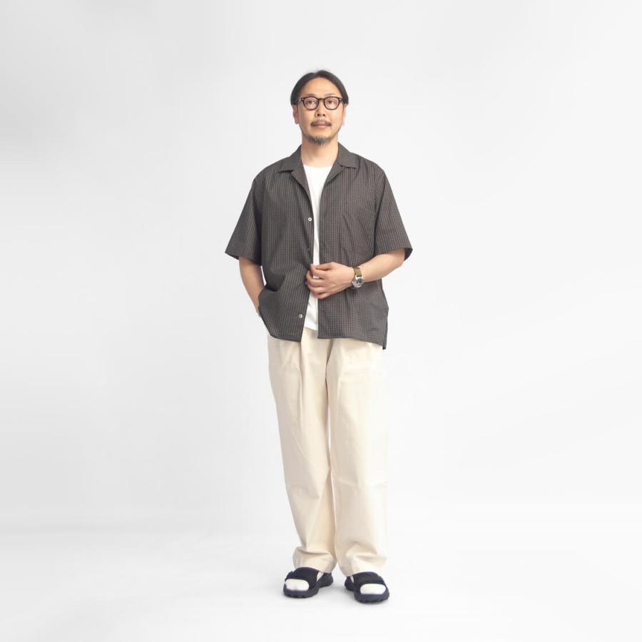 マニュアルアルファベット MANUAL ALPHABET 玉菱ローン オープンカラー半袖シャツ 日本製 メンズの画像