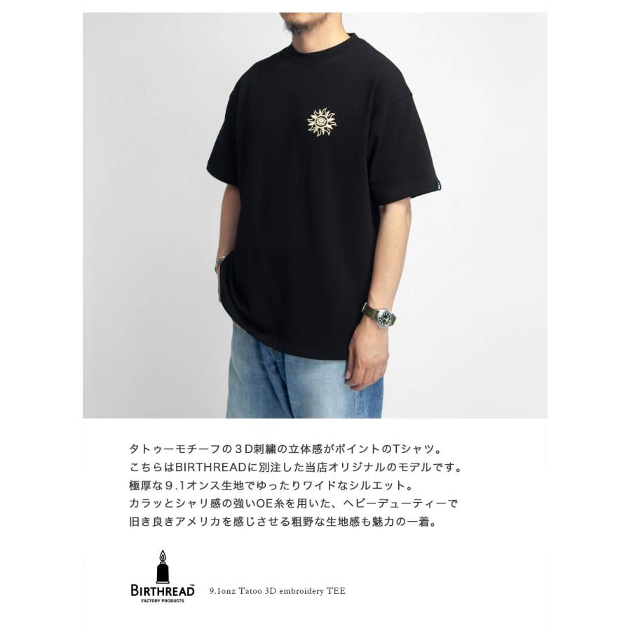 セール価格】バースレッド BIRTHREAD 別注 タトゥー3D刺繍Tシャツ