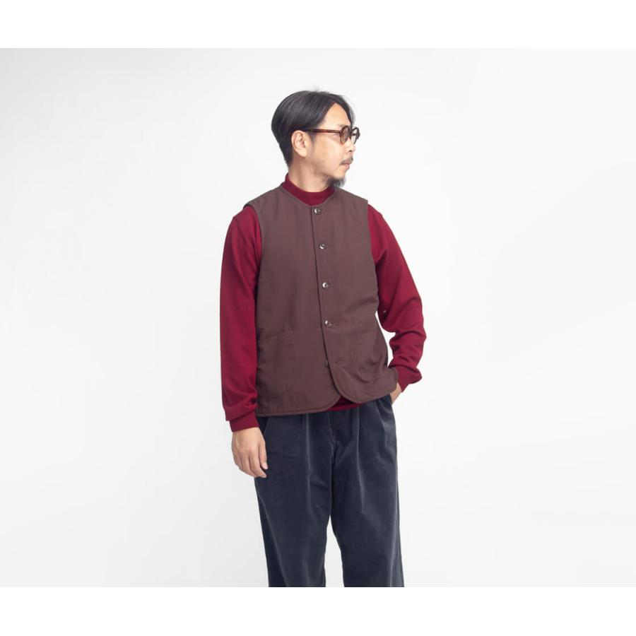 アラン ARAN ナイロンタッサー 薄中綿 ベスト 日本製 メンズ : MARC