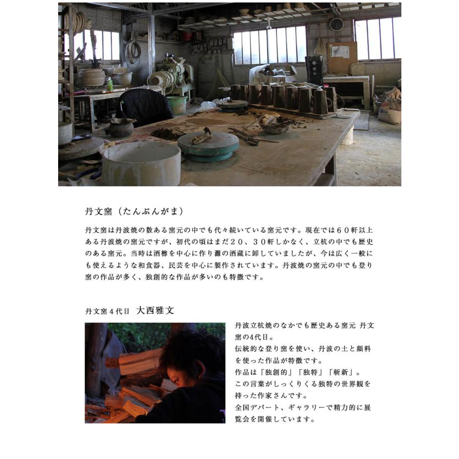 丹波焼 丹波立杭焼 丹文窯 大西雅文 黒釉 ガラス釉 ラーメン鉢 丼鉢