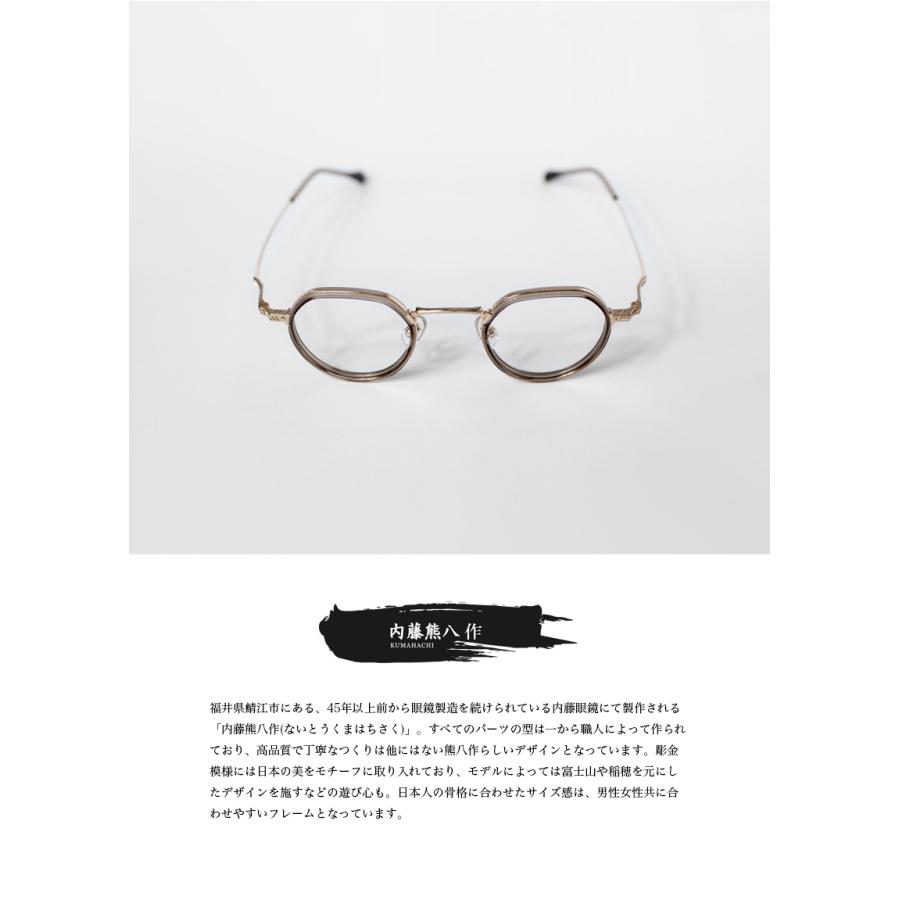 内藤熊八作 ボストンフレーム コンビネーション クラウンパント N-046S