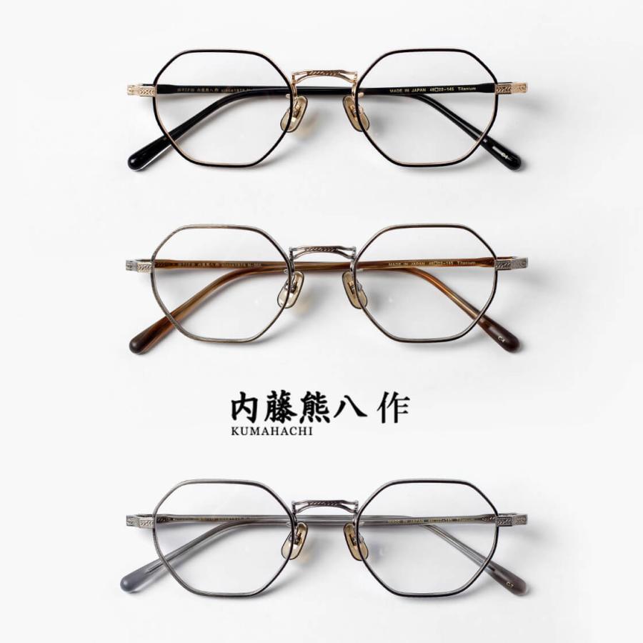 内藤熊八作 オクタゴンフレーム コンビネーション N-305 日本製 鯖江