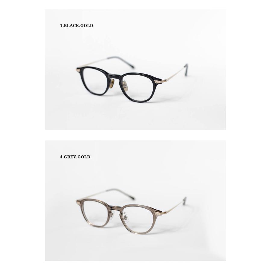 内藤熊八作 ウェリントンフレーム コンビネーション N-401 日本製 鯖江