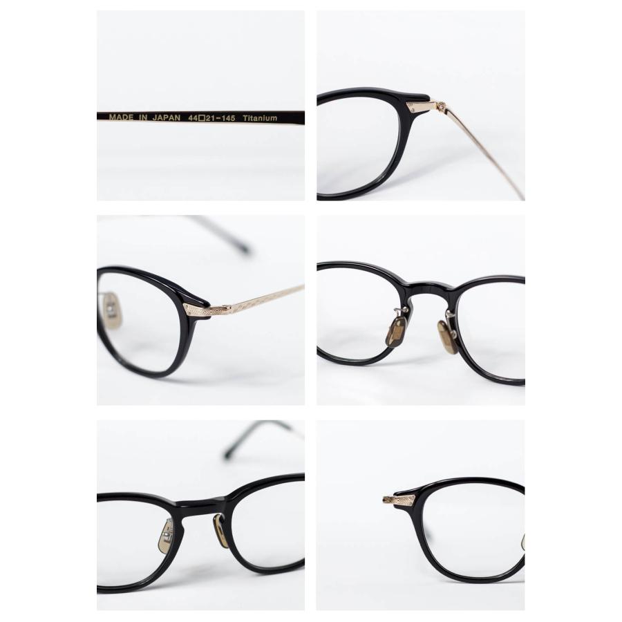 内藤熊八作 ウェリントンフレーム コンビネーション N-401 日本製 鯖江