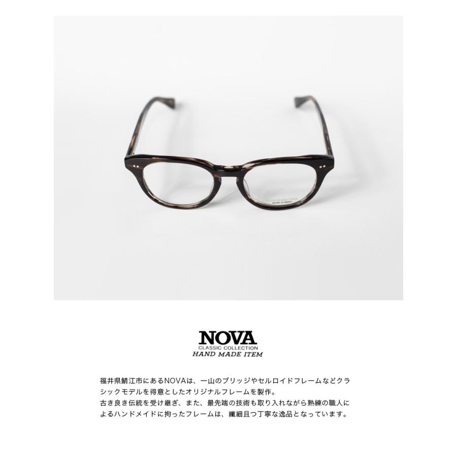 ウェリントンフレーム セルロイド NOVA ノヴァ 日本製 鯖江 メガネ 度
