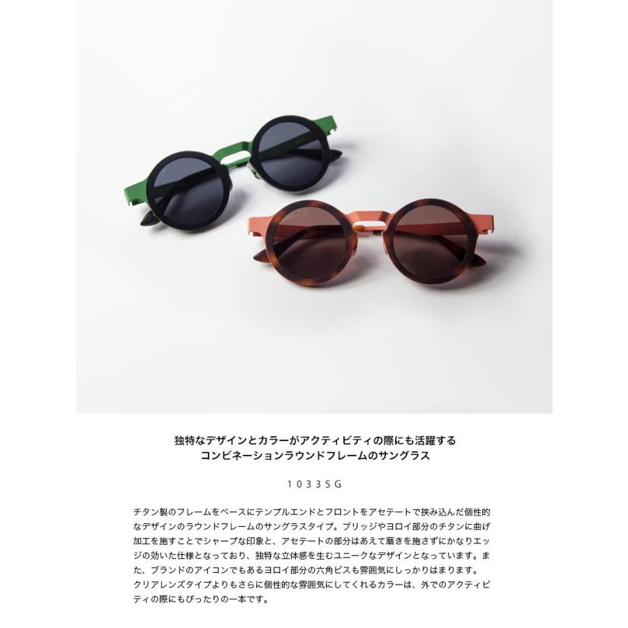 パイン pine 1033SG コンビ ラウンドサングラス 42サイズ 日本製 鯖江