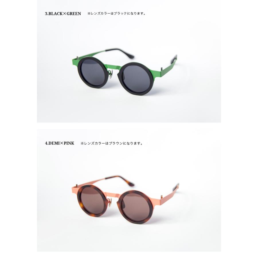パイン pine 1033SG コンビ ラウンドサングラス 42サイズ 日本製 鯖江