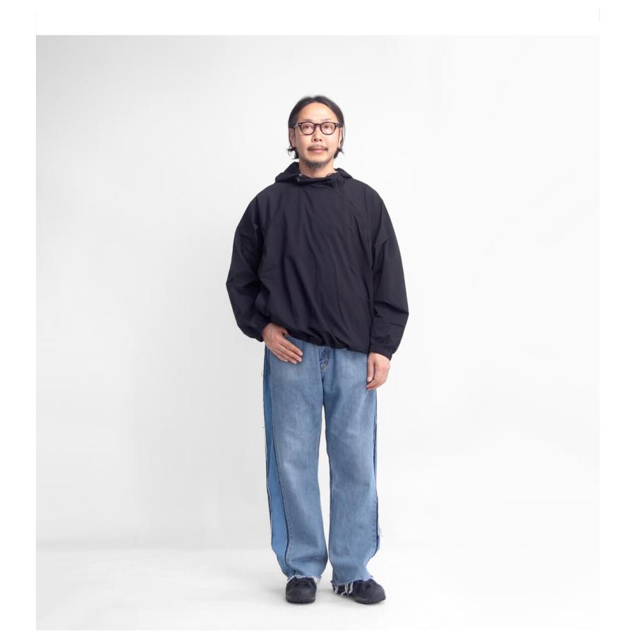 リメイク サイドライン イージーデニムパンツ ジーンズ メンズ : MARC