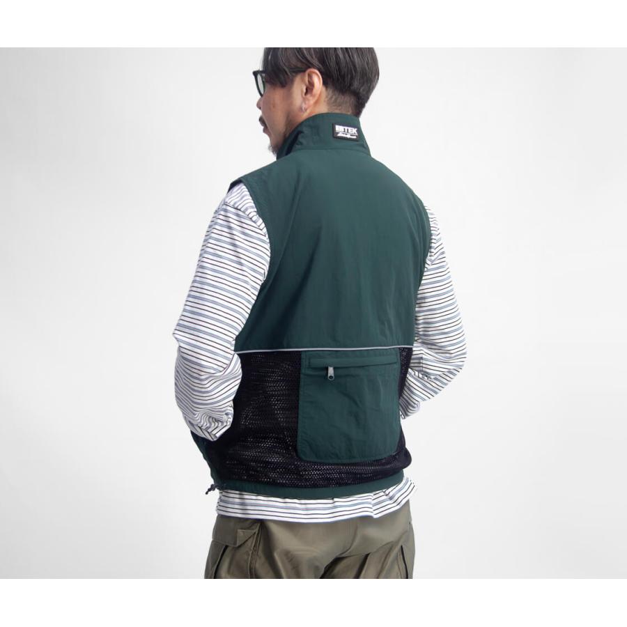 90s E B T E K ナイロンベスト イエロー テック系 メッシュ Eddie Bauer（エディーバウアー） イービーテック EBTEK Eddie Bauer