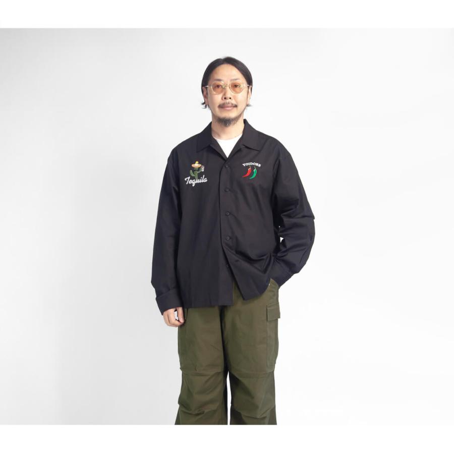 YOIDORE ヨイドレ カラベラ テキーラ 刺繍 ワンナップカラーシャツ