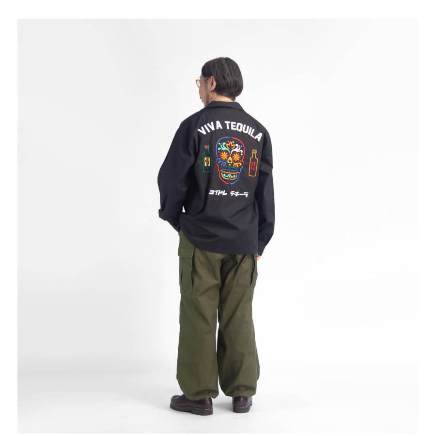 YOIDORE ヨイドレ カラベラ テキーラ 刺繍 ワンナップカラーシャツ