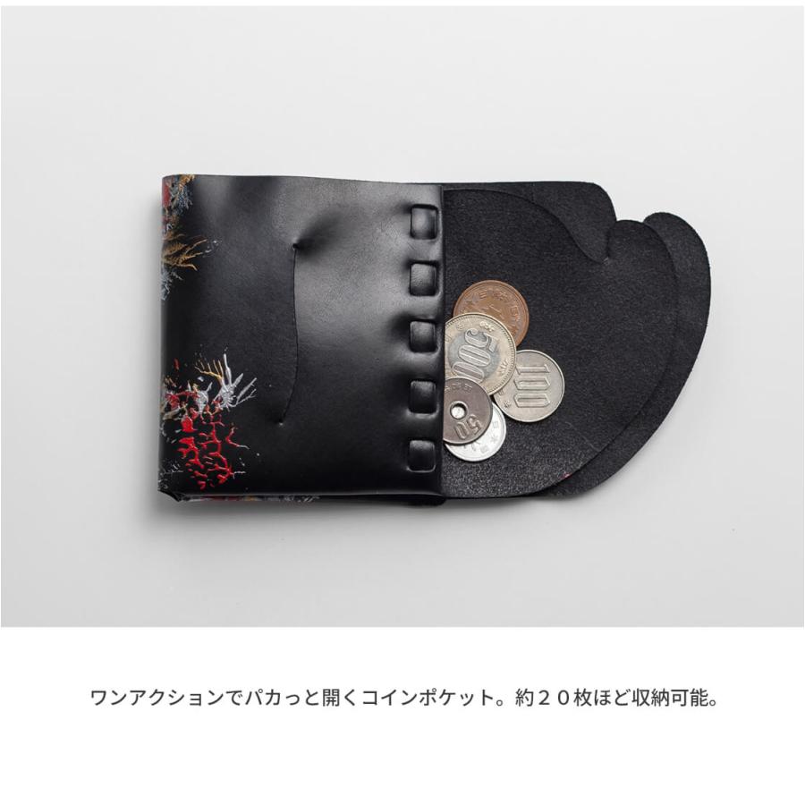 極美品✨所作　Shosa 三つ折り財布　海月　cp2.5 レザー　ブラック 所作（shosa） shosa cp3.5 海月 金魚 三つ折り財布 コンパクト