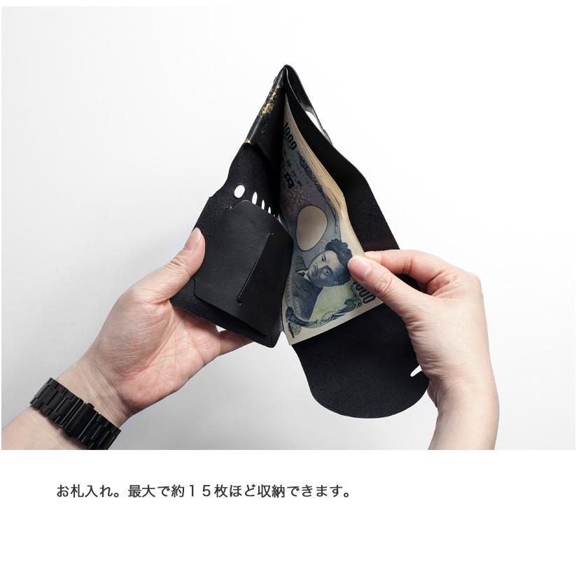 所作（shosa） shosa cp3.5 金と銀 三つ折り財布 コンパクトウォレット