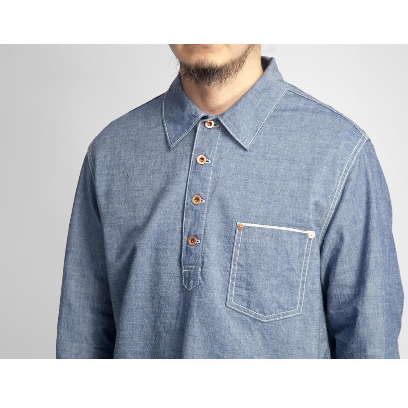 FOB FACTORY FOBファクトリー シャンブレー プルオーバーシャツ 日本製