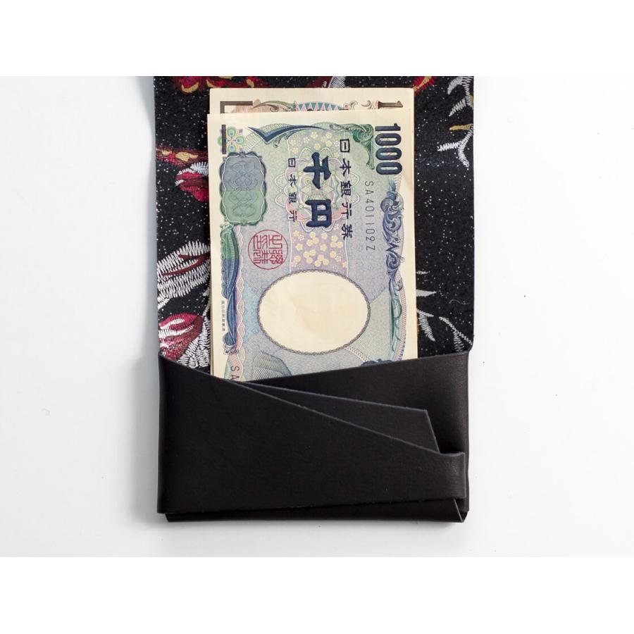 所作（shosa） カードケース 名刺入れ 刺繍模様 本革 花柄 レザー 日本