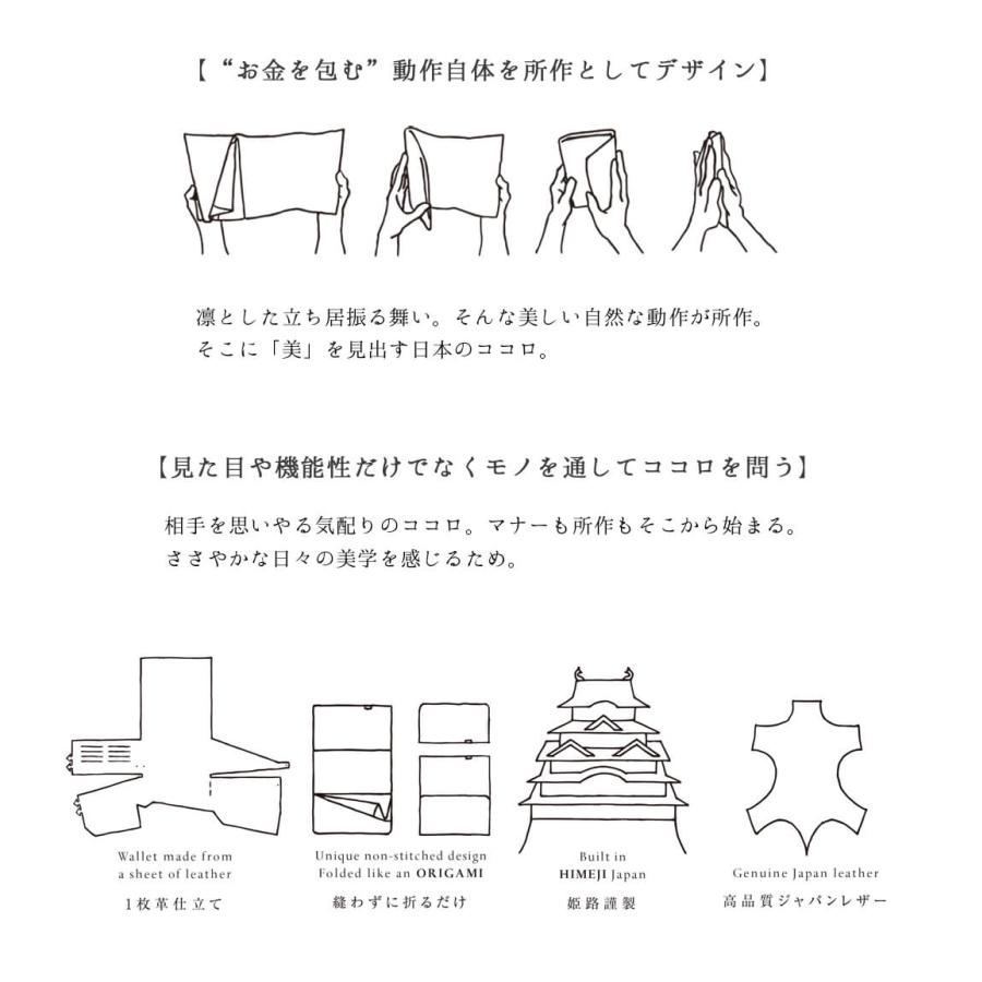 所作 shosa 長財布 ロングウォレット 革の水墨画 スモーキングレー 本革 レザー 日本製 メンズ レディースの画像