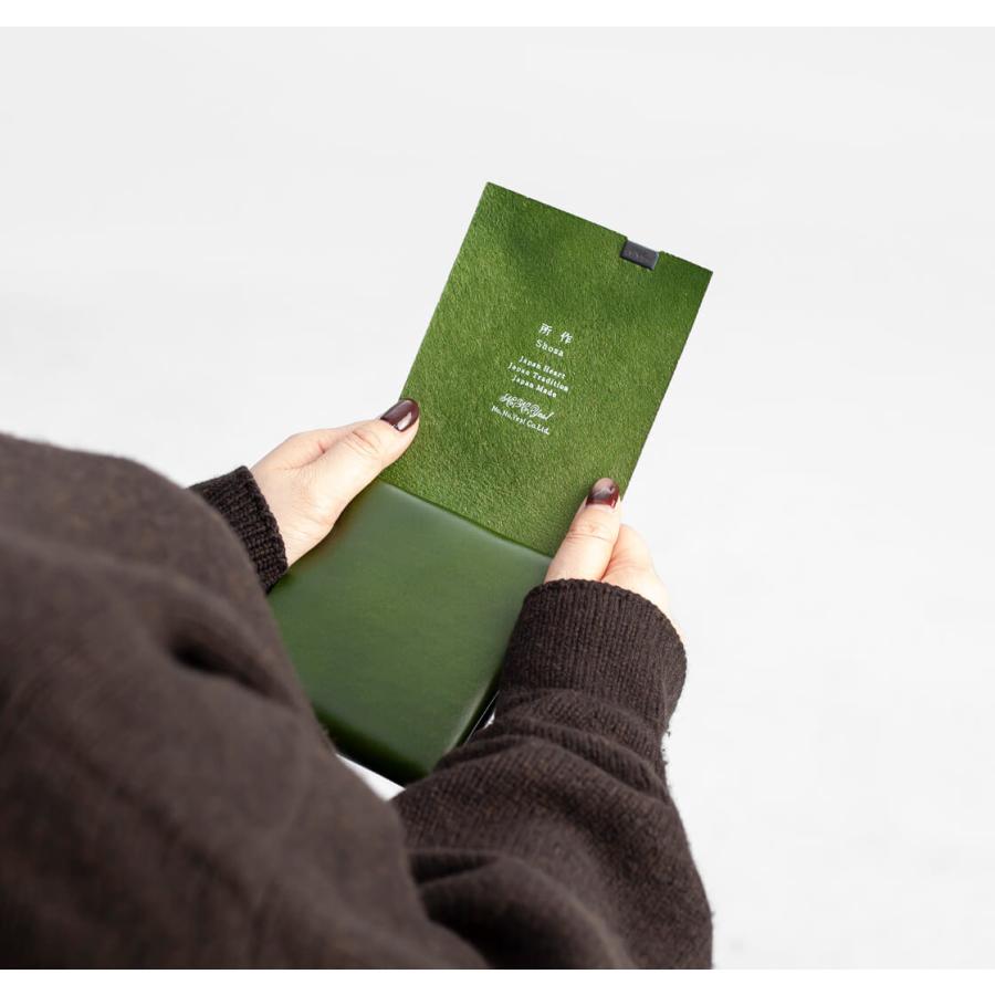 所作（shosa） 三つ折り財布 ショートウォレット2.0 抹茶 本革 レザー