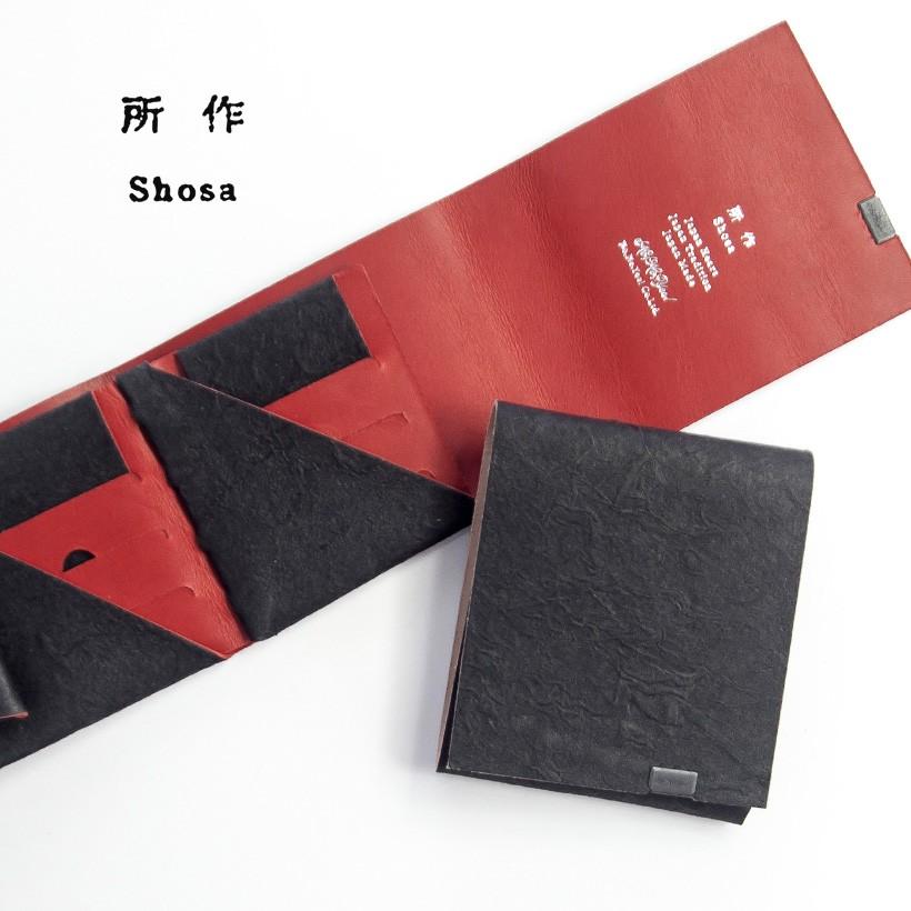 所作 shosa 三つ折り財布 ショートウォレット2.0 和紙 本革