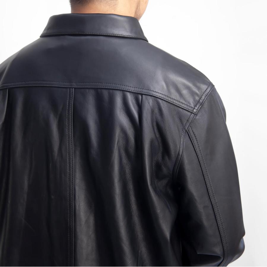 LAOTOUR 本革 ラムレザー 1st Gジャン トラッカージャケット 革