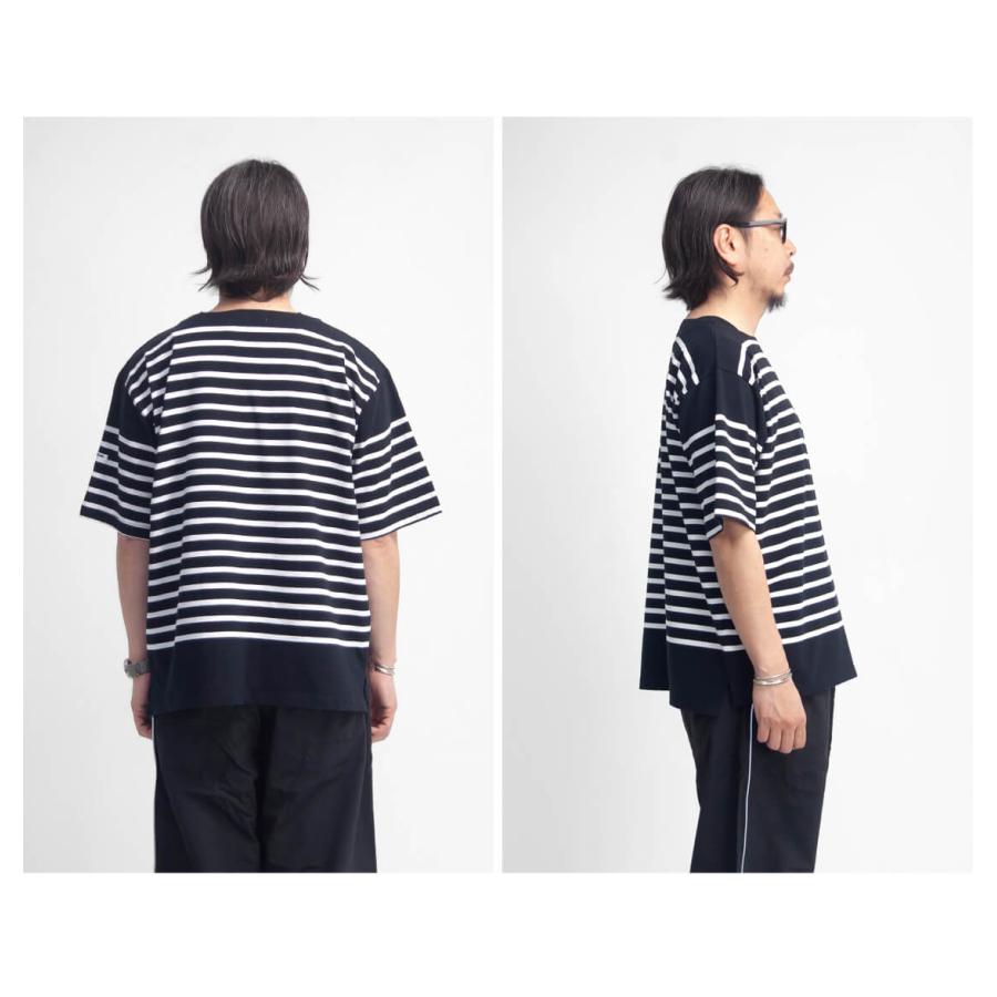 MONT KEMMEL 【セール価格】モンケメル パネルボーダー 半袖バスク