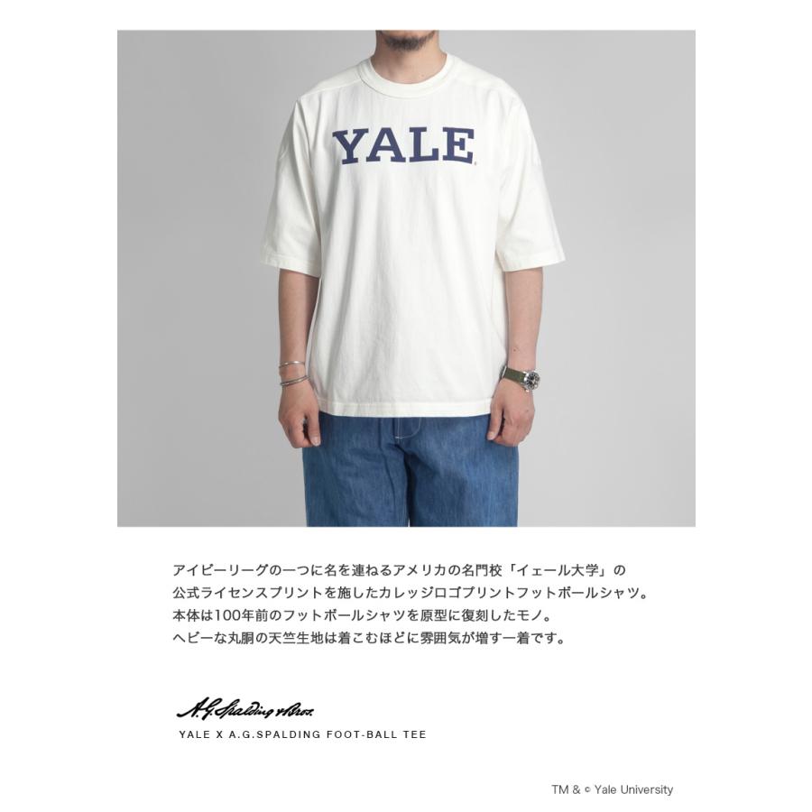 YALE カレッジプリントフットボールTシャツ 日本製