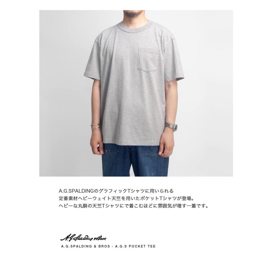 A.G.スポルディング＆ブロス プリントヘビーウェイトTシャツ A.G.SPALDING & BROS. A.G.スポルディング＆ブロス A.G.