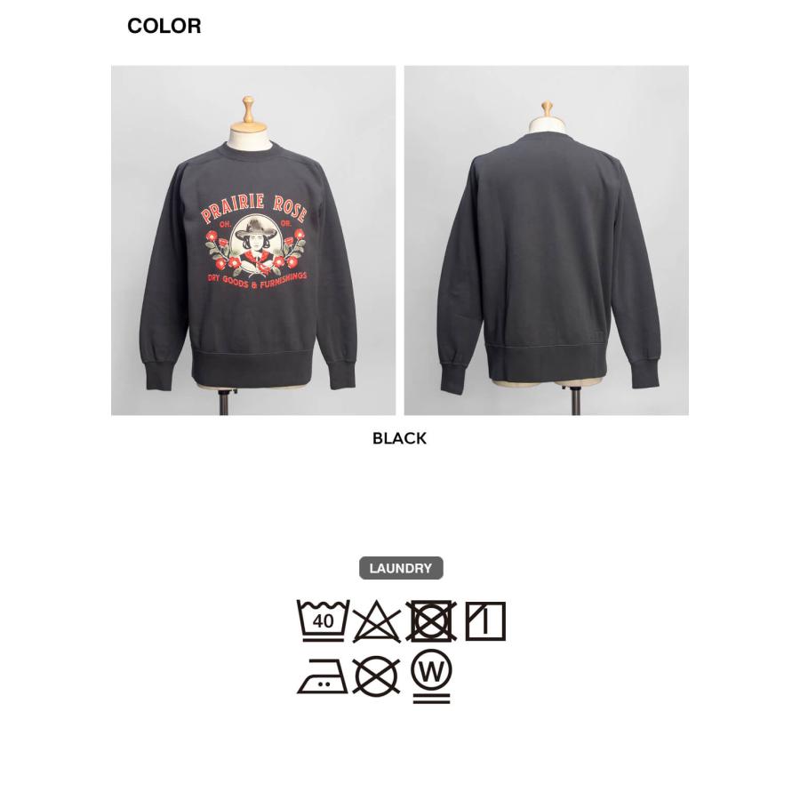 A.G.スポルディング＆ブロス A.G.SPALDING＆BROS PRAIRIE ROSE フロッキー 裏起毛スウェットシャツ 日本製の画像
