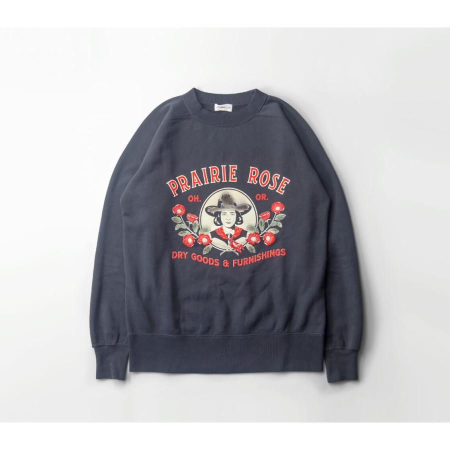 A.G.スポルディング＆ブロス A.G.SPALDING＆BROS PRAIRIE ROSE フロッキー 裏起毛スウェットシャツ 日本製の画像