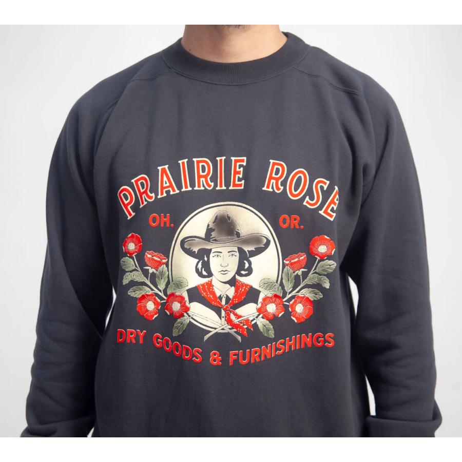 A.G.スポルディング＆ブロス A.G.SPALDING＆BROS PRAIRIE ROSE フロッキー 裏起毛スウェットシャツ 日本製の画像
