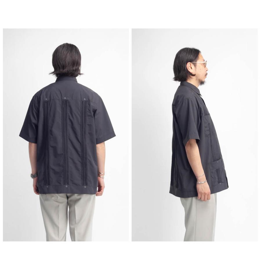BURLAP OUTFITTER ナイロン キューバシャツ L アイスグレー BURLAP OUTFITTER ナイロン キューバシャツ L アイスグレー