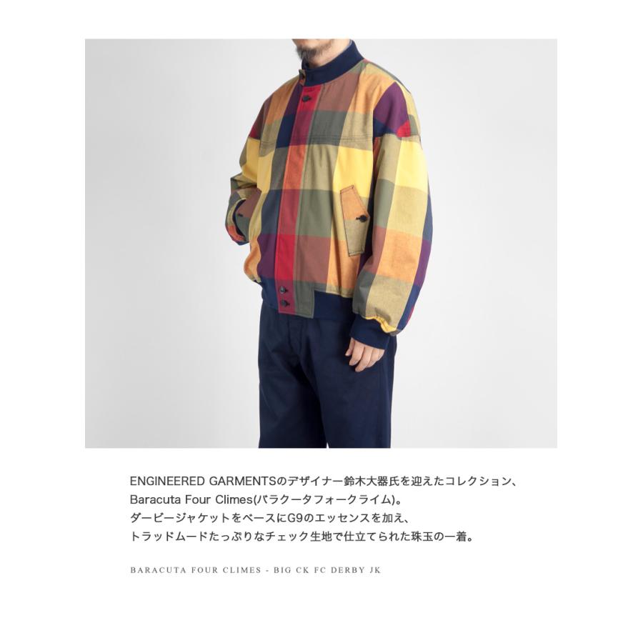 バラクータフォークライム BARACUTA FOUR CLIMES ビッグチェック ダービージャケット メンズ｜marcarrows｜02