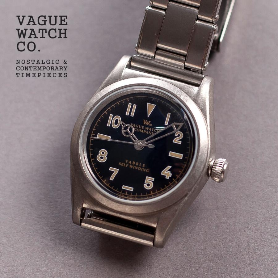 VABBLEステンレススチール 黒文字盤 時計 VAGUE WATCH Co. ヴァーグウォッチカンパニー Vabble ブラック
