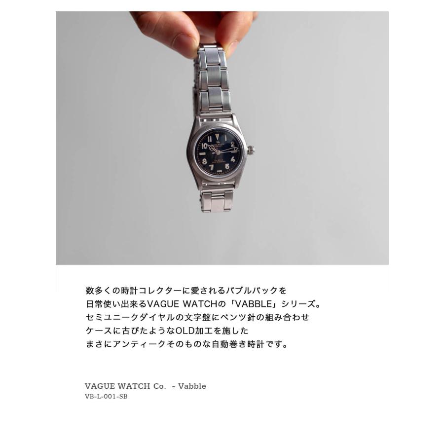VABBLEステンレススチール 黒文字盤 時計 VAGUE WATCH Co. ヴァーグウォッチカンパニー Vabble ブラック