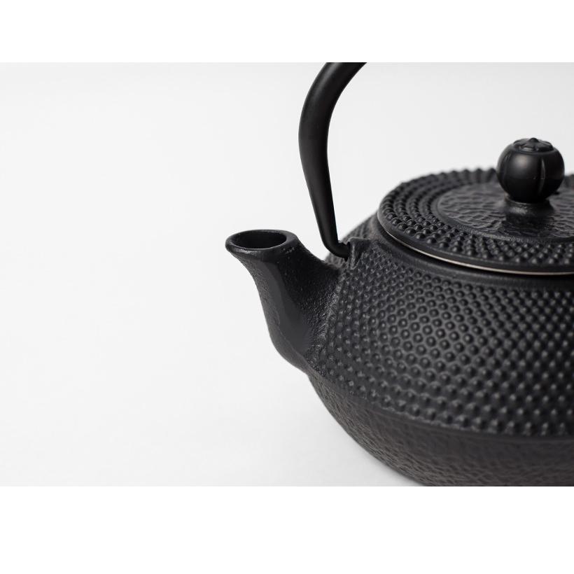 急須 鉄瓶 鉄器 あられ文様 黒 台湾 300ml かわいい おしゃれ : MARC