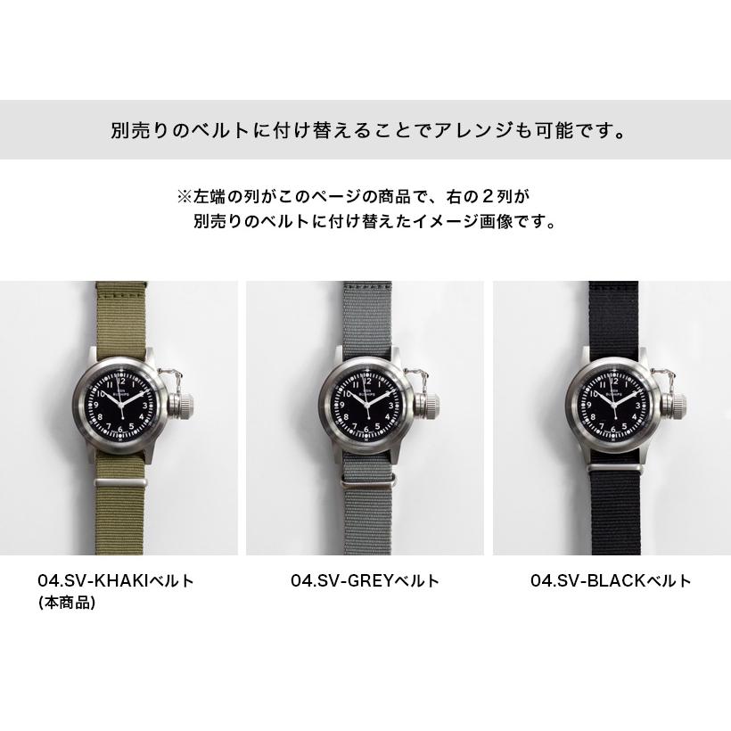 ミリタリーウォッチNATOベルト付新品ブロードアロー Militado 新品 MilitadoミリタリーウォッチNATO 黒ラバーベルト2本付きブロード