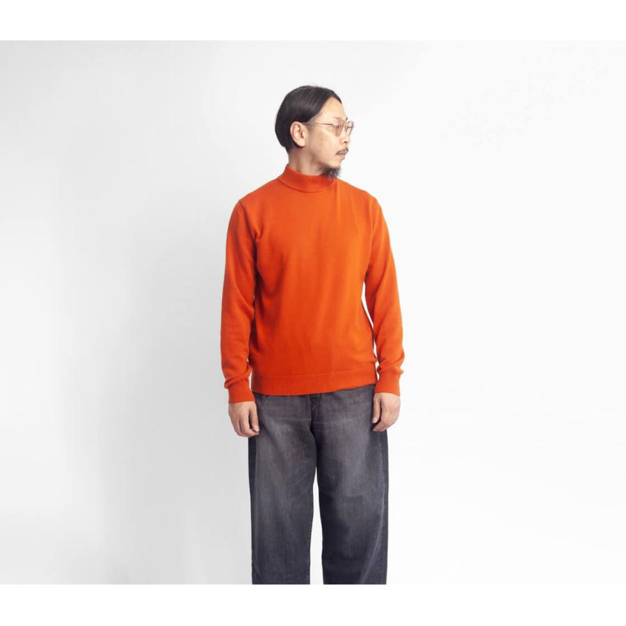 ムーンキャッスル MOONCASTLE 天竺モックネックニット カシミヤ100