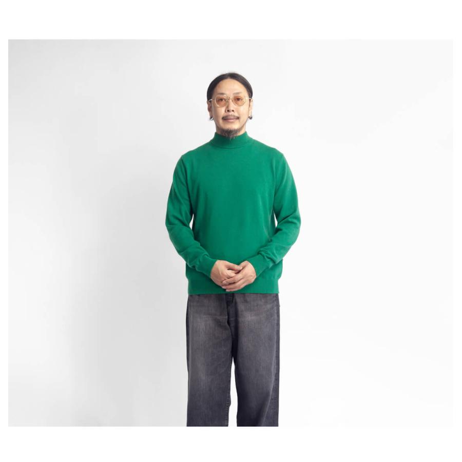 ムーンキャッスル MOONCASTLE 天竺モックネックニット カシミヤ100