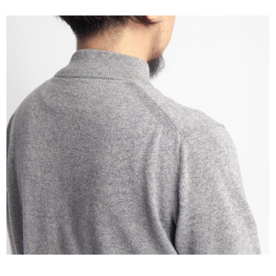 ムーンキャッスル MOONCASTLE 天竺モックネックニット カシミヤ100