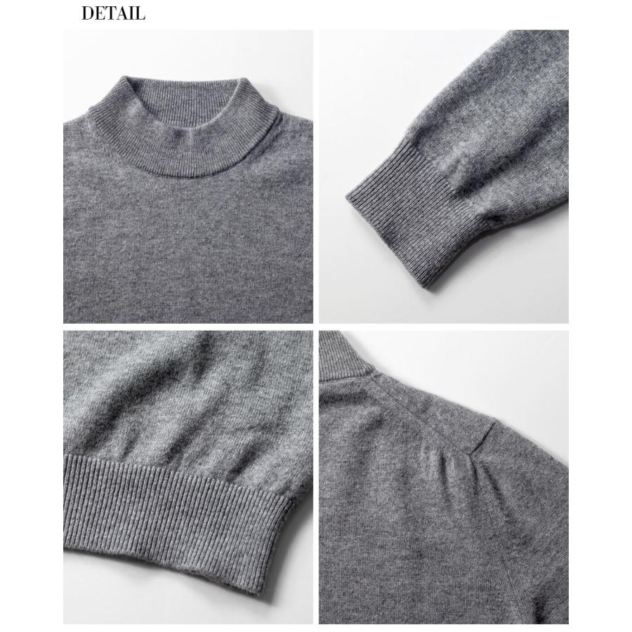 【美品 現行】エルメス　カシミヤ100 長袖　モックネック　ニット　アイボリー ムーンキャッスル MOONCASTLE 天竺モックネックニット カシミヤ100