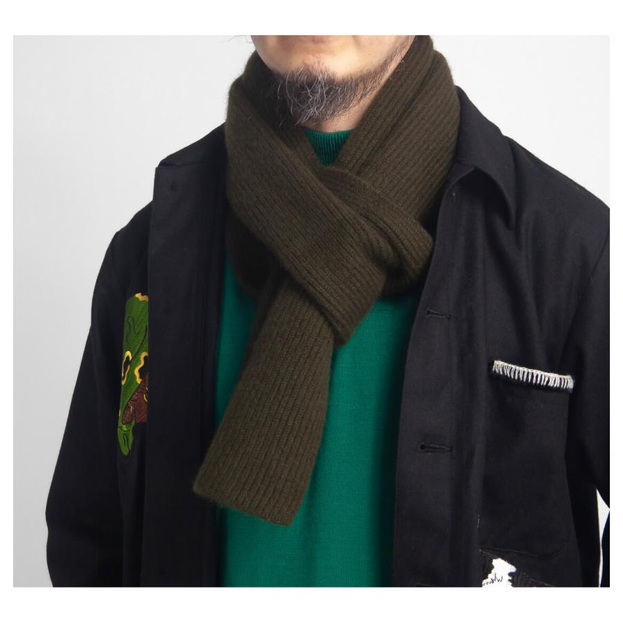 ムーンキャッスル MOONCASTLE カシミヤ100％ 片畔ロングマフラー 別注