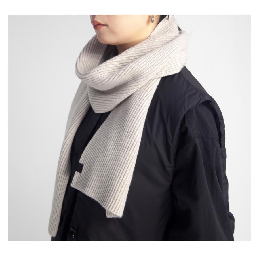 ムーンキャッスル MOONCASTLE カシミヤ100％ 片畔ロングマフラー 別注