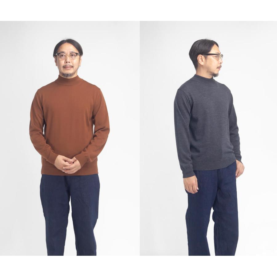 【美品】MOONCASTLE エクストラファインメリノ モックネックニット MOONCASTLE（ムーンキャッスル） MOONCASTLE WO1 エクストラファイン