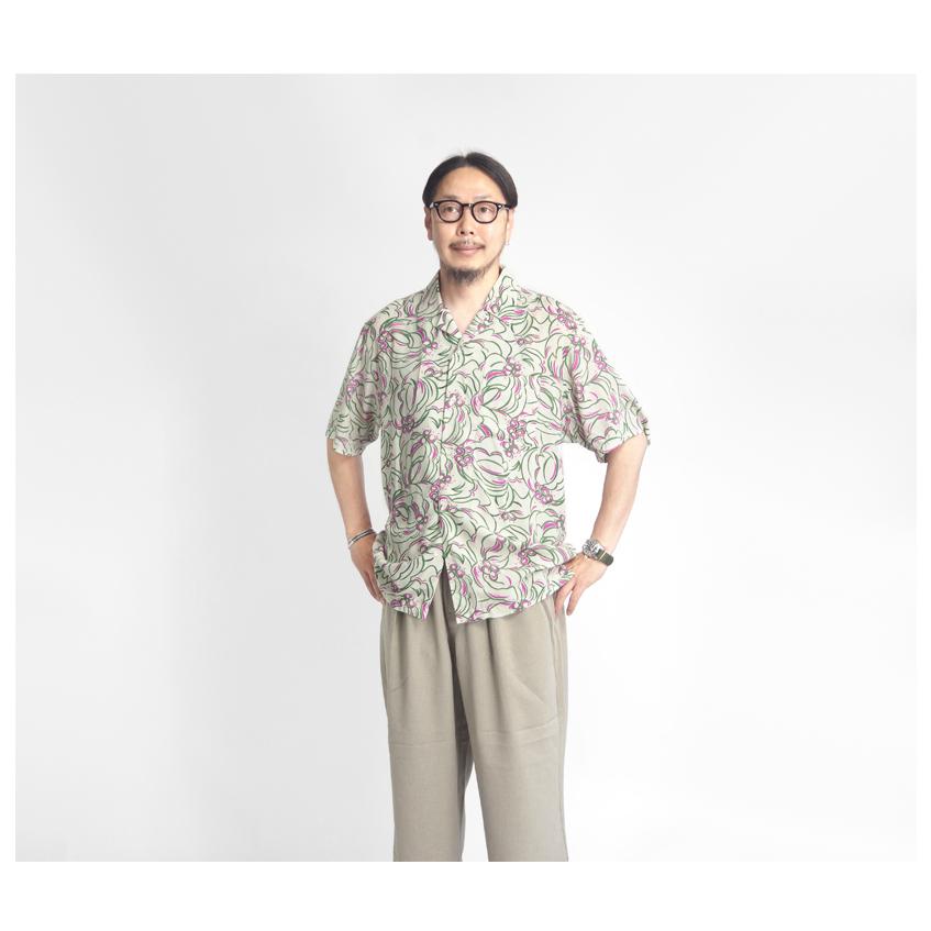 60's King Kole キングコール オープンカラー シャツ レーヨン M バーゲン価格】 キングコール KING KOLE 総柄 オープンカラーシャツ