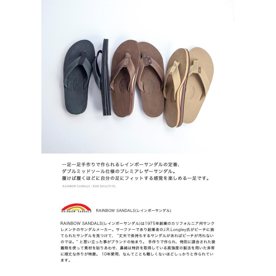 RAINBOW SANDALS（レインボーサンダル） レザー トングサンダル メンズ