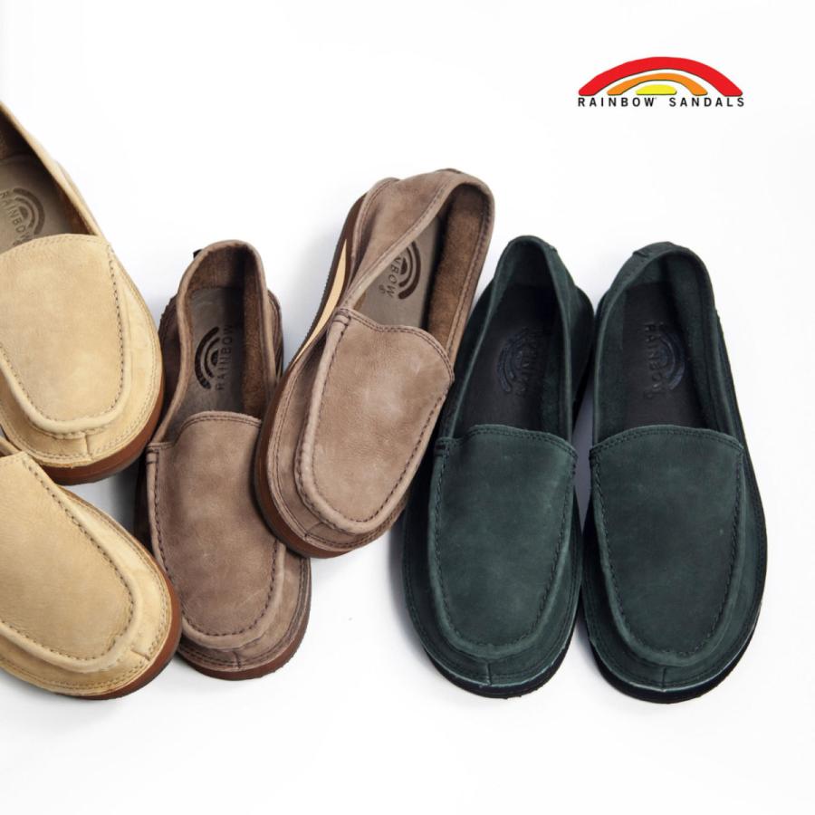 RAINBOW SANDALS（レインボーサンダル） スリッポン ヌバックレザー 