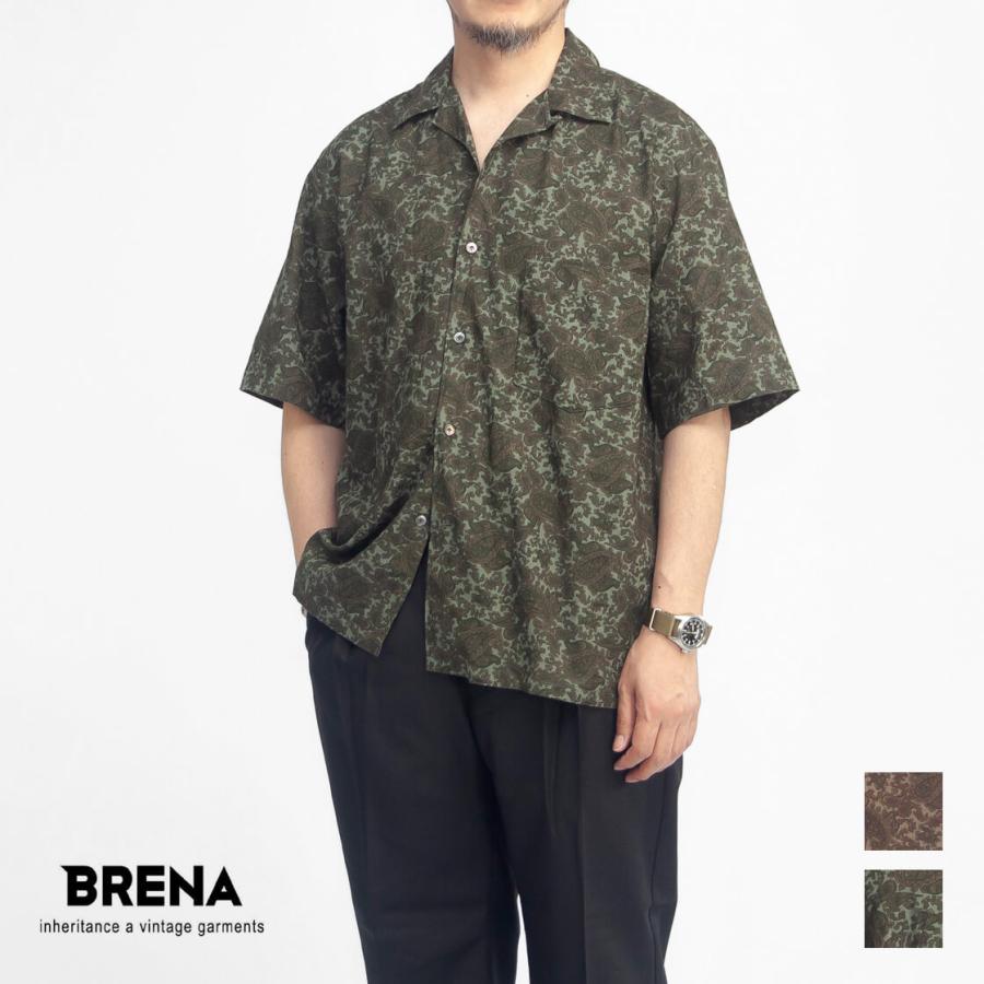 BRENA（ブレナ） BRENA BLAZE ペイズリー オープンカラー 半袖シャツ