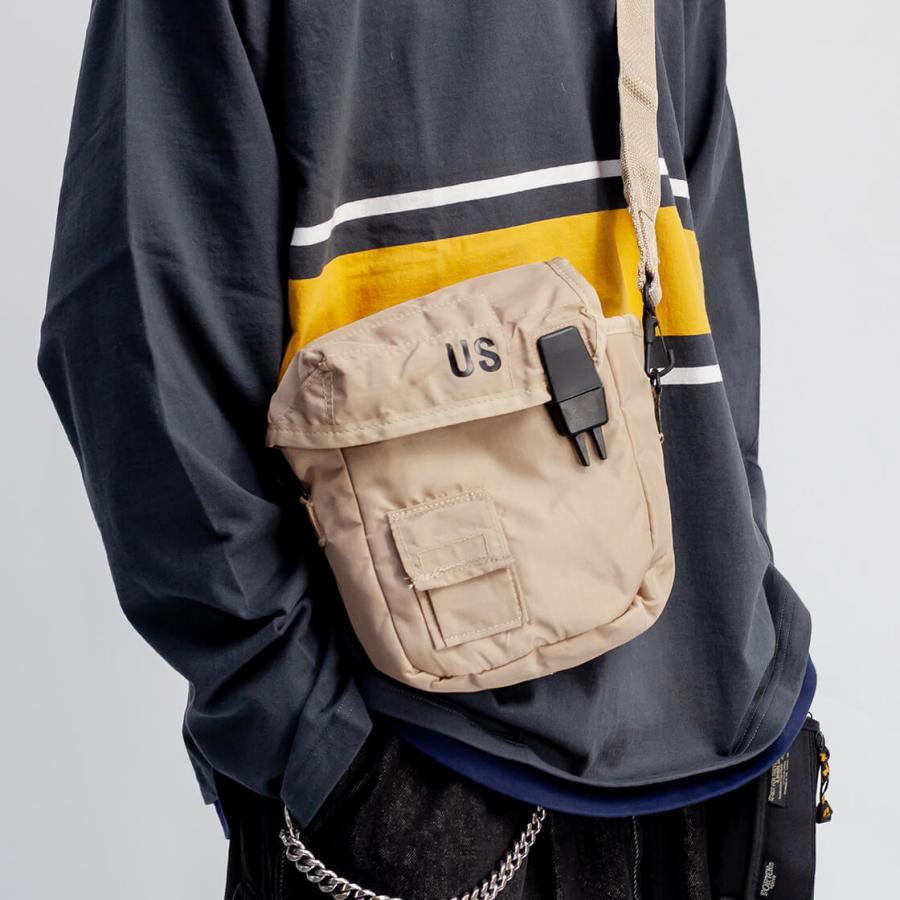 ミリタリーリメイク★★★ AMERICAN VINTAGE肩掛けトート&腰袋付② 米軍 デッドストック 2QT ウォーターキャンティーンカバー ショルダー