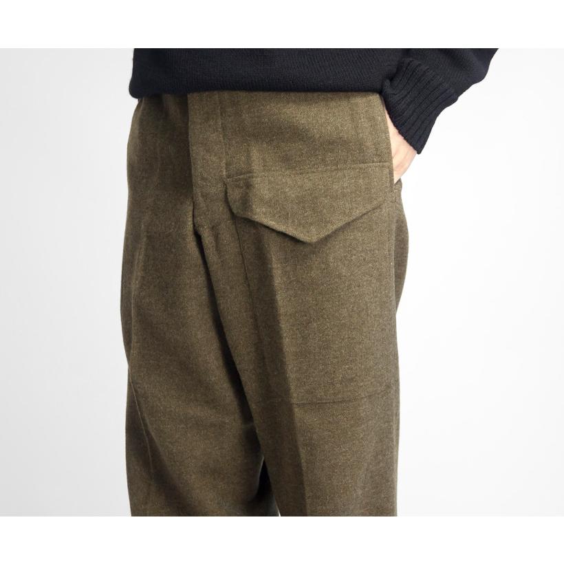 美品 カナダ軍 50s バトルドレスウールトラウザーズ W32〜33サスペンダー DEAD STOCK】50s Canadian Army Wool Battle Dress Trousers カナダ軍